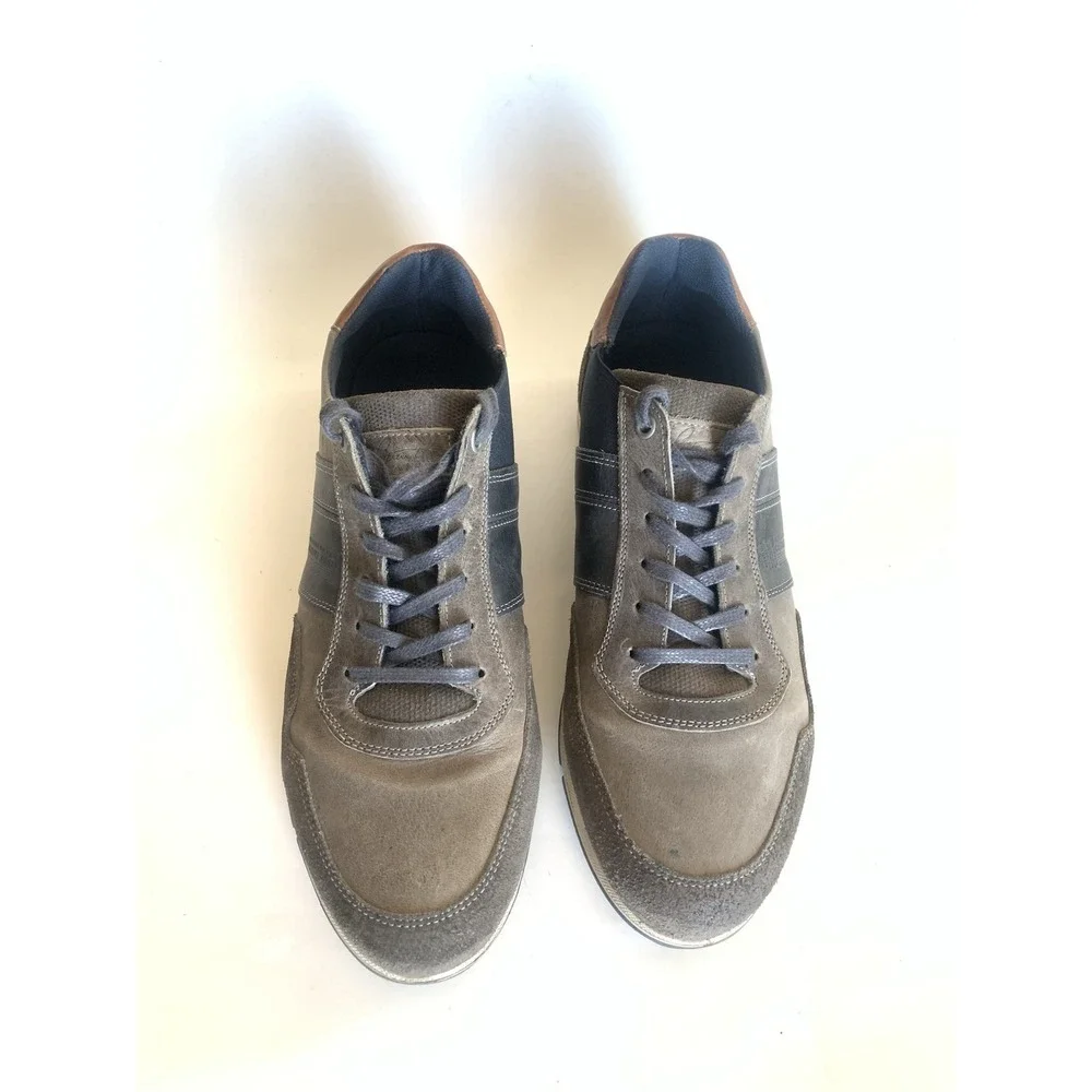 Bullboxer MAYX Men's Brown Leather Suede Casual Low Top Sneakers US 12 / EU 45